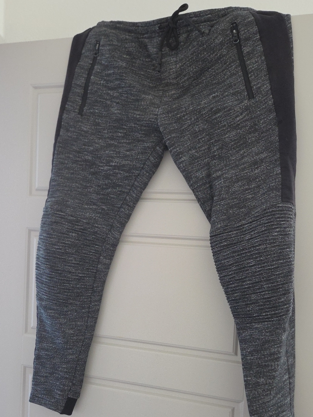 Zara Men's Heathered Dark Gray Slim Jogger Pants